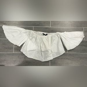 Zara Off the Shoulders Flowy Crop Top